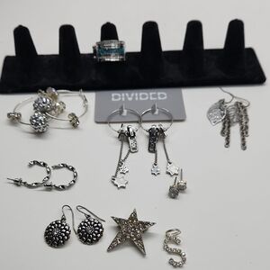 Silver- Tone Earring Bundle +more